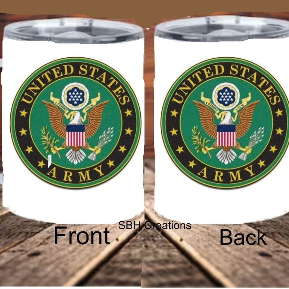 10 oz Army travel mug with sliding lid